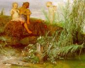 孩子们分长笛 - 阿诺德·勃克林